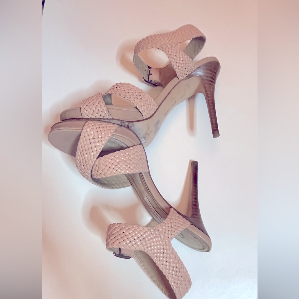 Blush DVF woven Braided Sandal